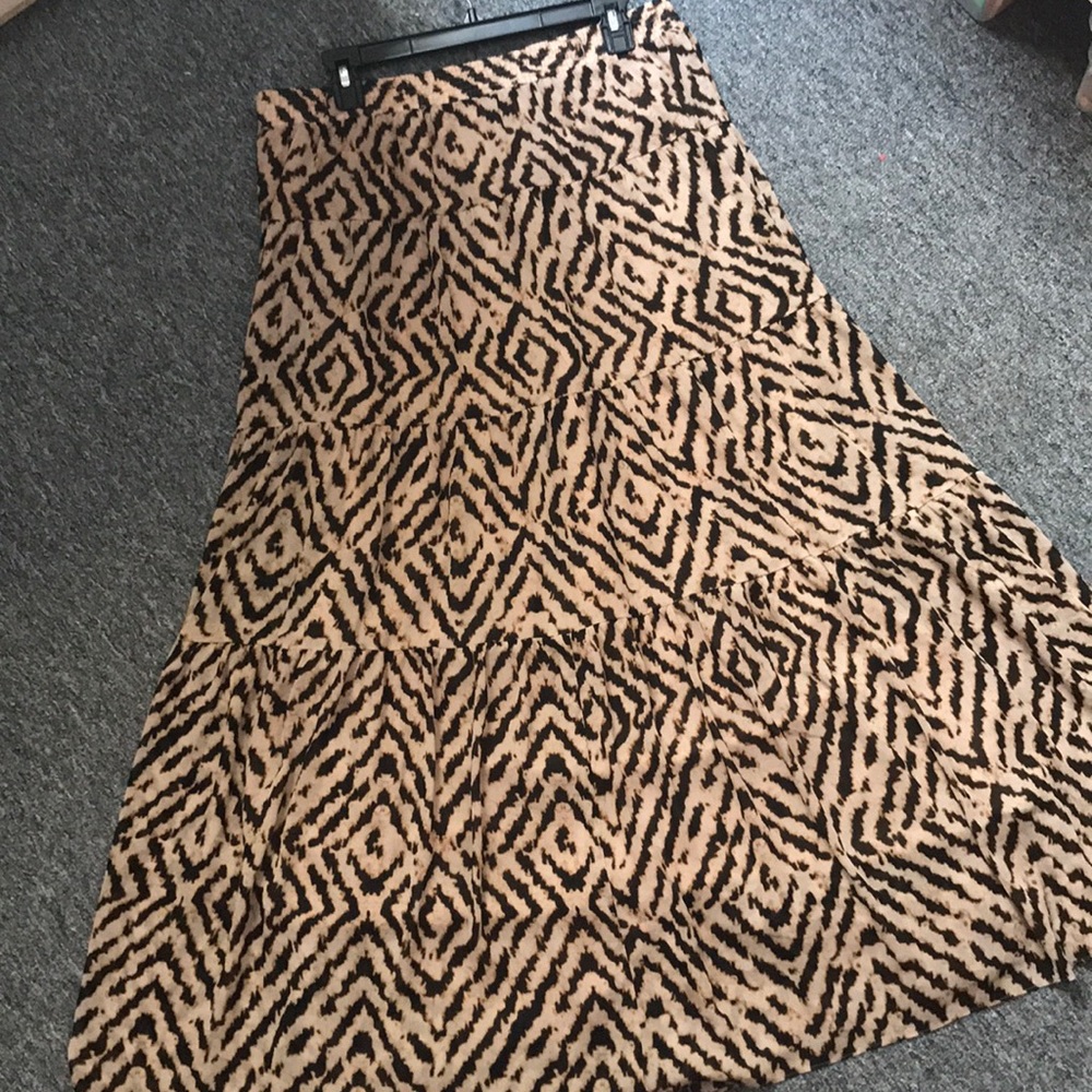 Loft Animal Print Maxi Skirt